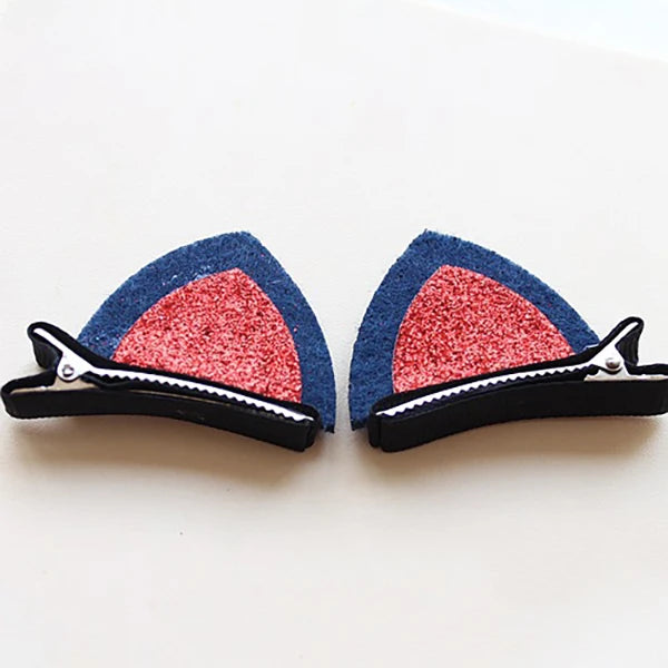 2PCS New Plush Cat Ears Hairpins Girls Hair Clips Hair Accessories Women Cute Sweet Barrettes Kids Fashion Headwear Ornaments