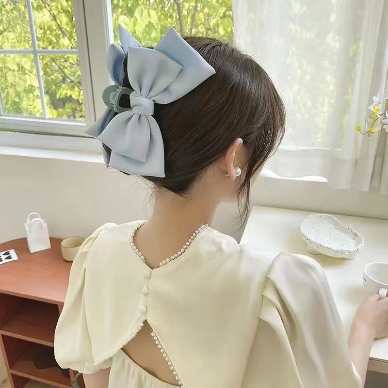Super Large Bowknot Grip Clip Cute Hair Clip High-End Clip Hair Accessory