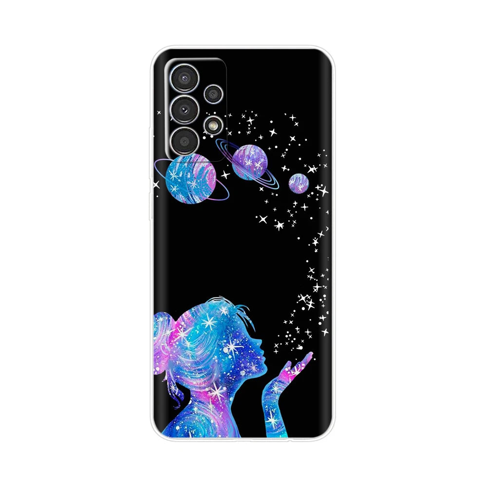 For Samsung Galaxy A13 4G Phone Case Fashion Cute Pattern Flower Silicon Soft TPU Case For Samsung A13 A 13 GalaxyA13 Back Cover