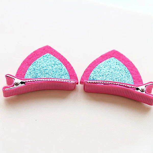 2PCS New Plush Cat Ears Hairpins Girls Hair Clips Hair Accessories Women Cute Sweet Barrettes Kids Fashion Headwear Ornaments