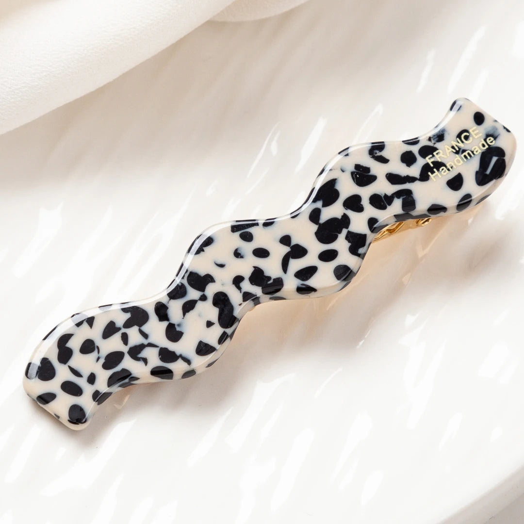 Prettyou Hairpins 6.5cm Hair Clips Wave Shaped Summer Side Clips Acetate Alligators for Girls Hair Accessories