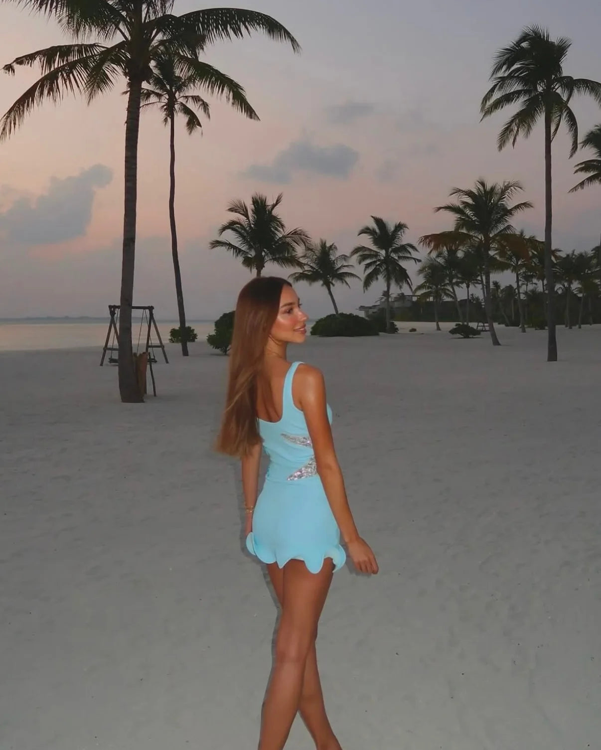 Elegant Sleevelss Shinny Sling Vestdios Fashion Women Sequare Neck Star Printed Slim Mini Dress 2025 Chic Beach Holiday Robes