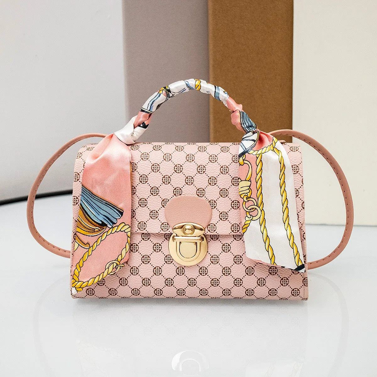 Fashion crocodile pattern color matching handbag purse mini ladies shoulder bag multifunctional Joker leisure bag
