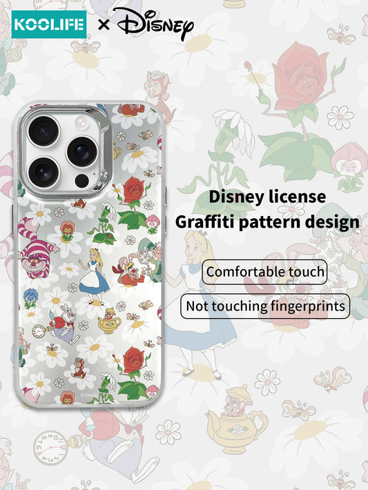 Koolife Alice in Wonderland - Daisy Disney Genuine Authorized Mobile Phone Protective Case for iPhone 11 12 13 14 15 16 Pro Max