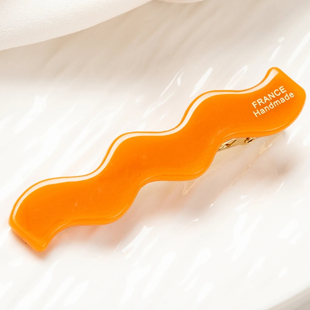 Prettyou Hairpins 6.5cm Hair Clips Wave Shaped Summer Side Clips Acetate Alligators for Girls Hair Accessories