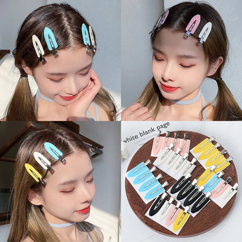 Lot de 10 barrettes sans couture, sans plis, sans marques, pour boucles, maquillage, sans plis, pour coiffure
