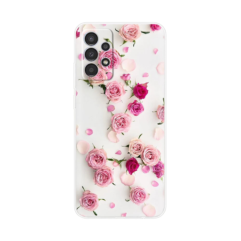 For Samsung Galaxy A13 4G Phone Case Fashion Cute Pattern Flower Silicon Soft TPU Case For Samsung A13 A 13 GalaxyA13 Back Cover