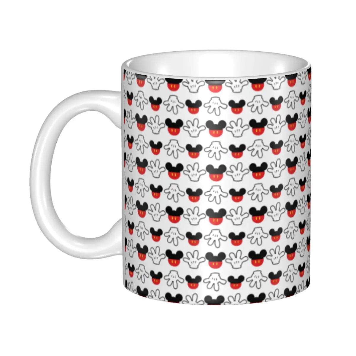 Cartoon Minnie Red Pink Coffee Mugs DIY Custom Polka Dot Bow Mouse Ceramic Mug Cup Creative Present
