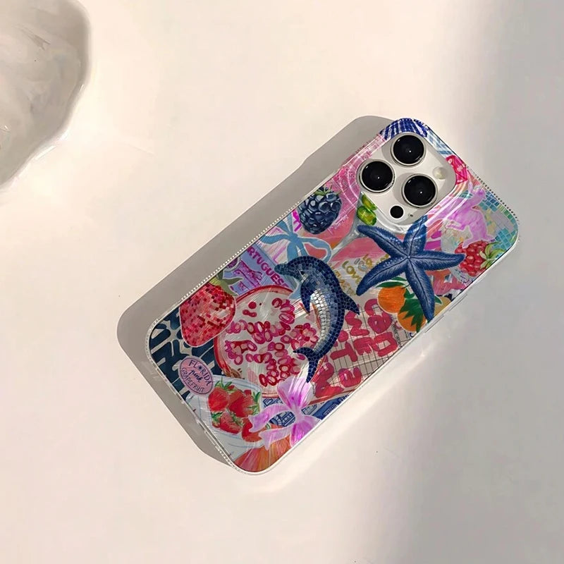 Seaside Scenery Wave Beach Pattern Phone CaseFor iPhone 15 16 14 13 12 11 Pro Max 16E XS XR Max 7 8 16 Plus SE2 Shockproof Cover