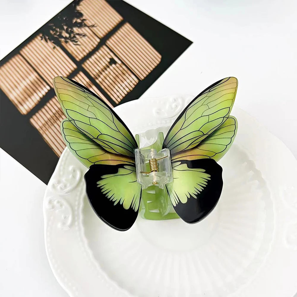 1Pc Big and Elegant Butterfly Hair Claw Clips,Colorful Claw Clips Accessories for Women Thin and Medium Hair,styling accessories