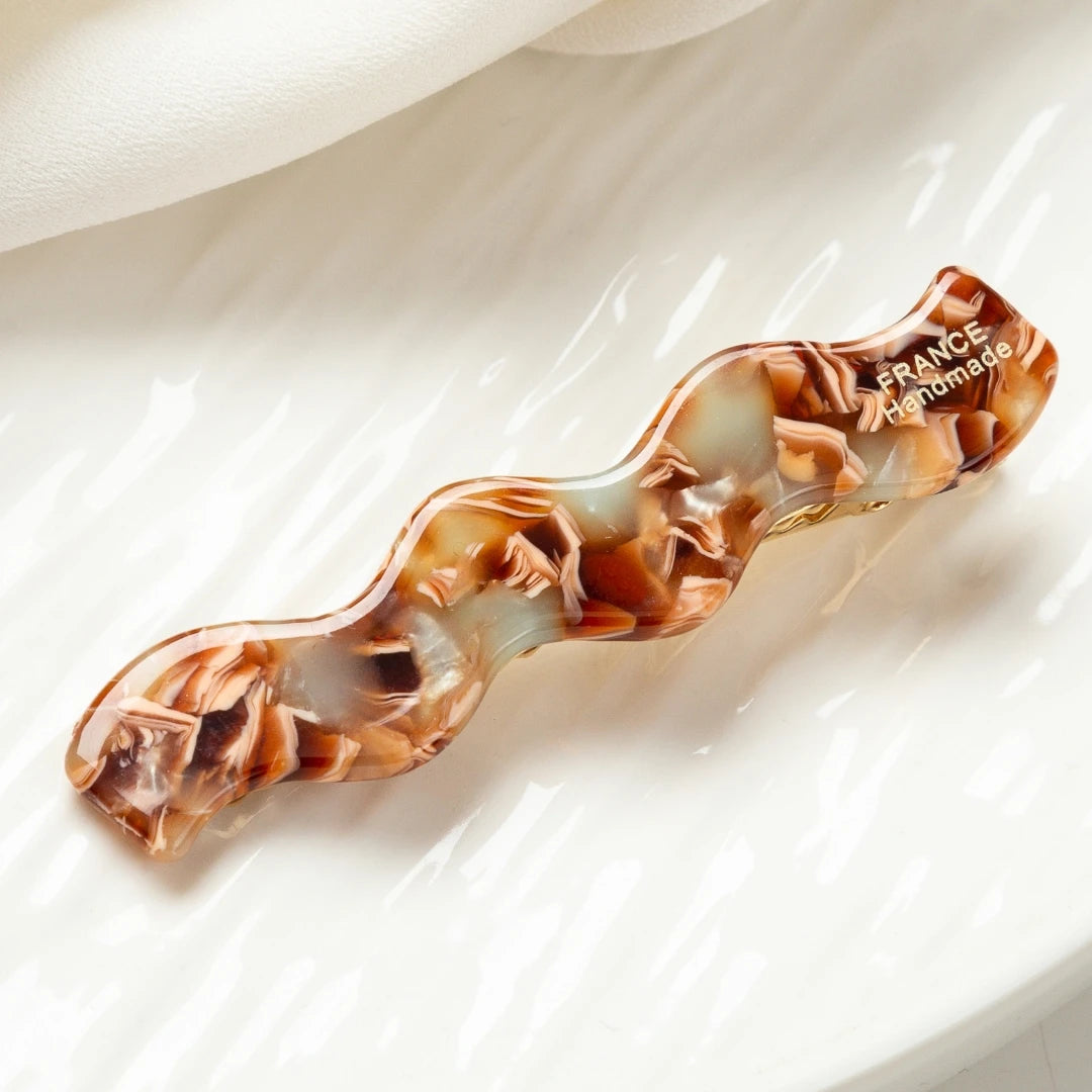 Prettyou Hairpins 6.5cm Hair Clips Wave Shaped Summer Side Clips Acetate Alligators for Girls Hair Accessories