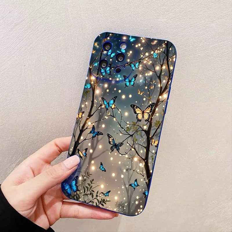 Case for iPhone 16 Glow In The Dark Butterfly Design Phone Case for iPhone 15 14 13 12 11 Pro Max X XR XS 7 8 Plus SE2 16E Cover
