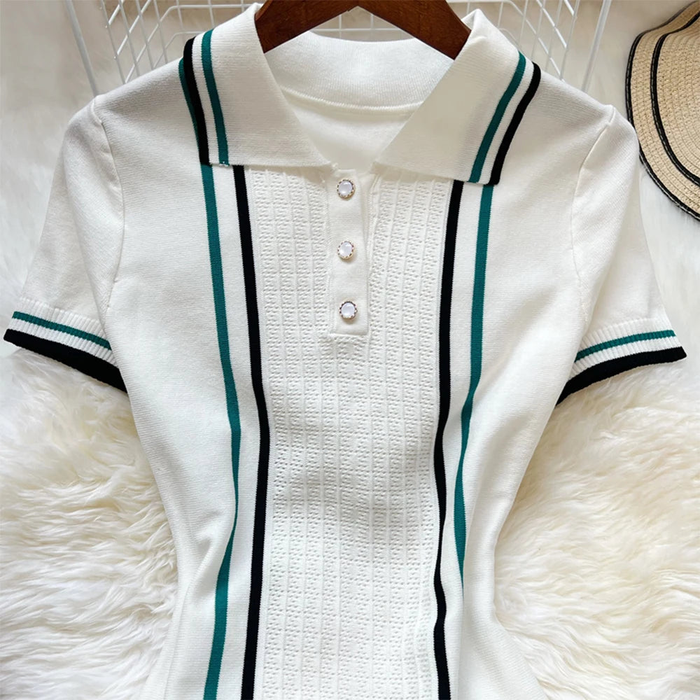 YuooMuoo – Mini robe tricotée tendance pour femme, tenue de soirée sexy et tendance, à volants, style streetwear