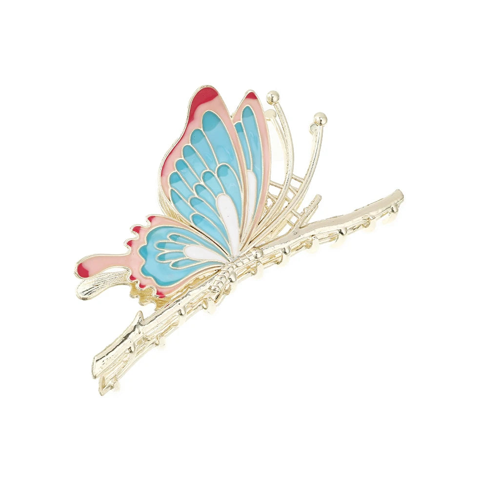 Fashion Butterfly Hair Clip Geometric Hair Claw Grab Metal Hair Accessories For Women Trendy Headwear