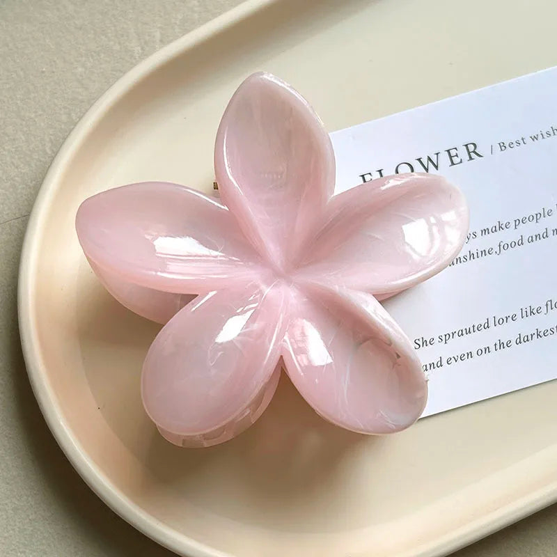 Sweet Flower Hair Claw Clips Hawaiian Flower Shark Hair Clamp Barrettes Headwear For Women Hair Accessories Beach Headwear Gifts