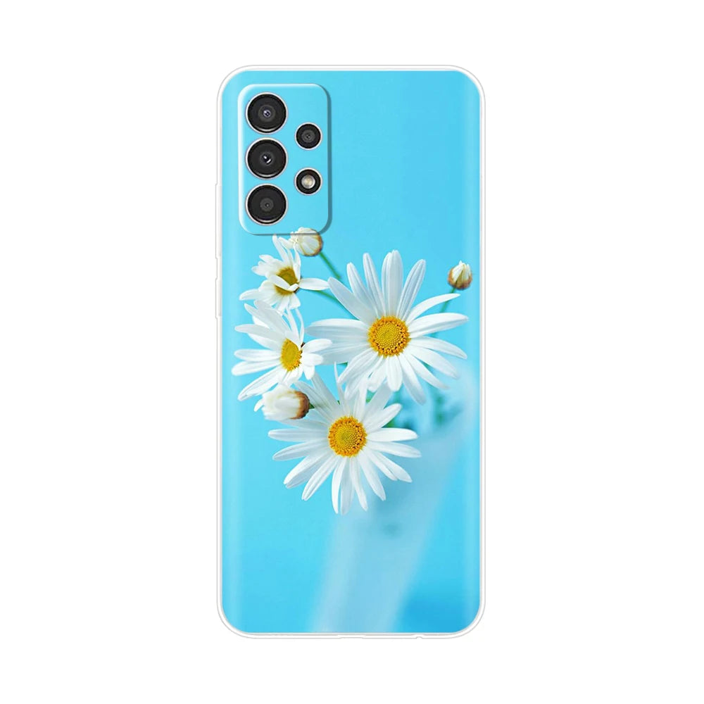 For Samsung Galaxy A13 4G Phone Case Fashion Cute Pattern Flower Silicon Soft TPU Case For Samsung A13 A 13 GalaxyA13 Back Cover