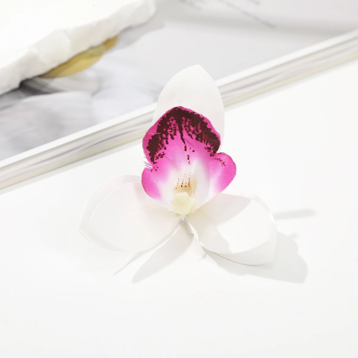 AWAYTR Cattleya Flowers Hairpin Artificial Floral Hair Clips Valentine Headwear Girl Hair Accessories Mother's Day Gift