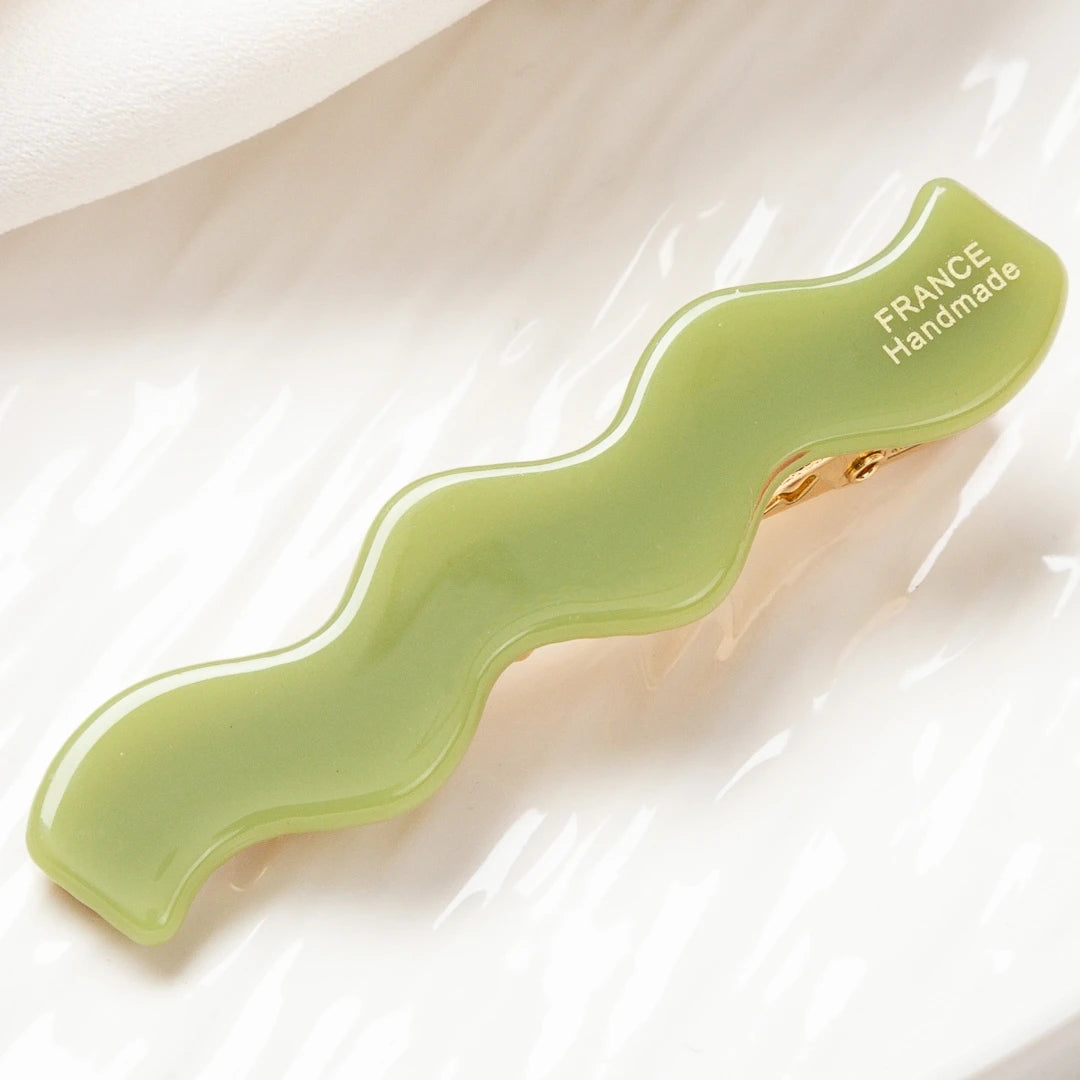 Prettyou Hairpins 6.5cm Hair Clips Wave Shaped Summer Side Clips Acetate Alligators for Girls Hair Accessories