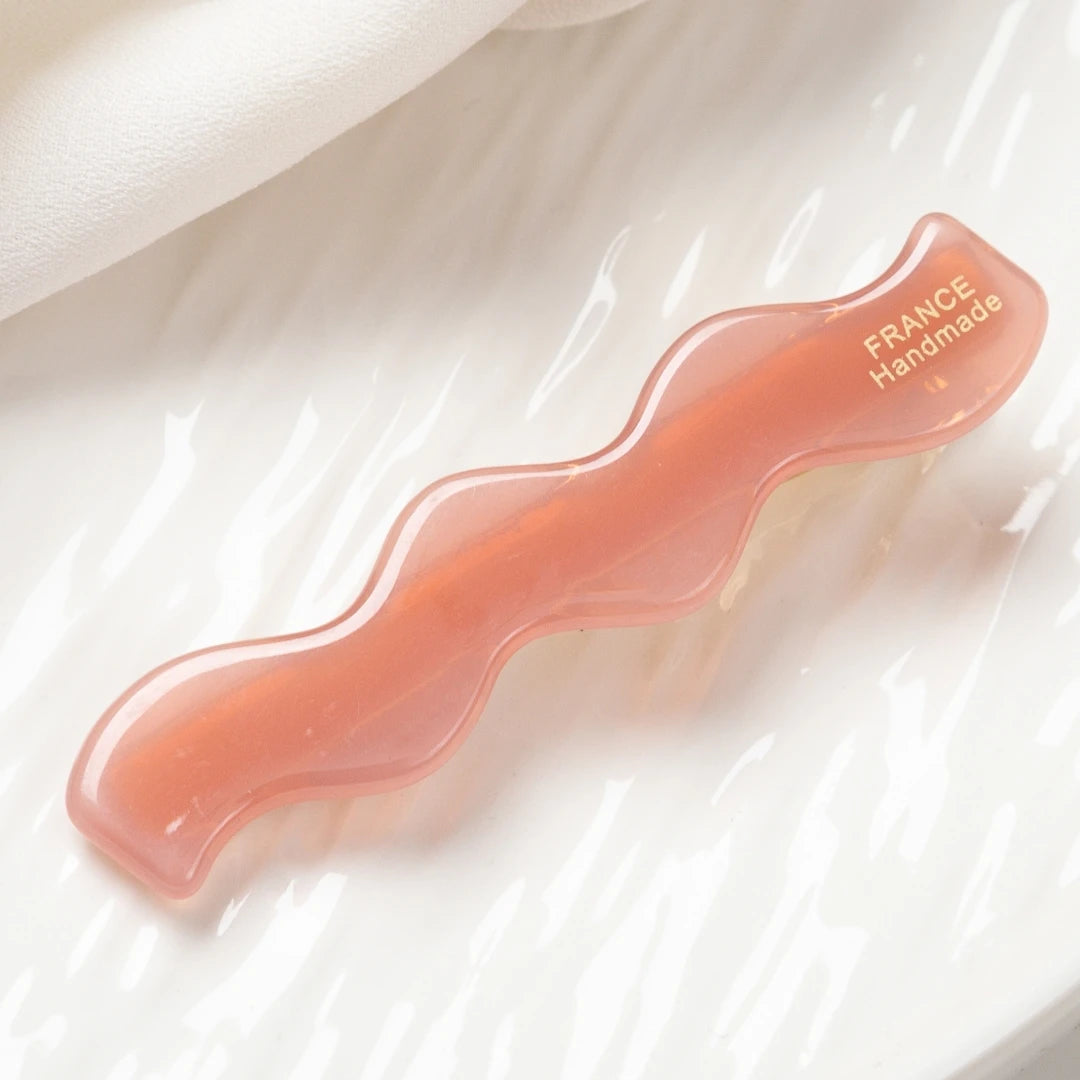 Prettyou Hairpins 6.5cm Hair Clips Wave Shaped Summer Side Clips Acetate Alligators for Girls Hair Accessories