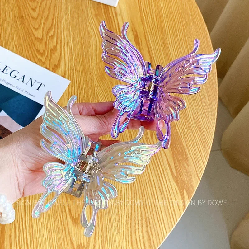 UXSL Pinces à cheveux papillon colorées pour femmes, grandes pinces à cheveux géométriques, accessoires de mode