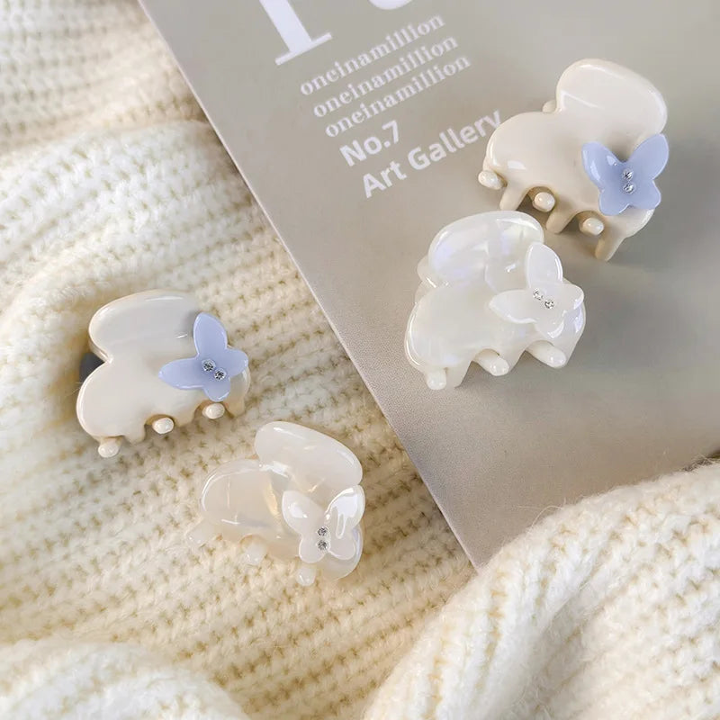 French three-dimensional butterfly grab clip acetic acid small hair grab bangs clip broken hair clip headgear hair accessories