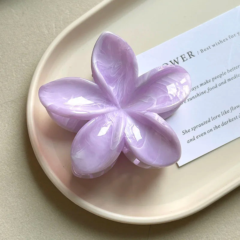 Sweet Flower Hair Claw Clips Hawaiian Flower Shark Hair Clamp Barrettes Headwear For Women Hair Accessories Beach Headwear Gifts