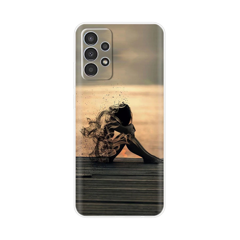For Samsung Galaxy A13 4G Phone Case Fashion Cute Pattern Flower Silicon Soft TPU Case For Samsung A13 A 13 GalaxyA13 Back Cover