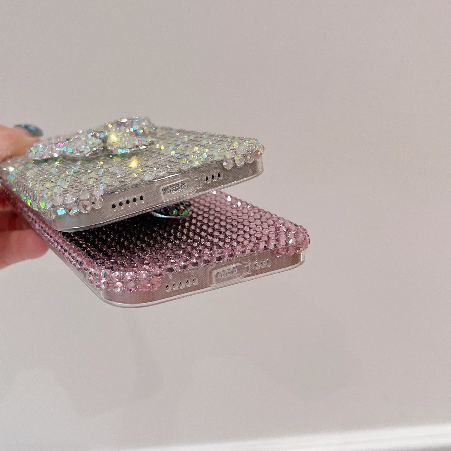 Luxury Full Diamond Bow Case Sparkling Cute Phone Case Protective Cover for iPhone 16 Pro Max Case