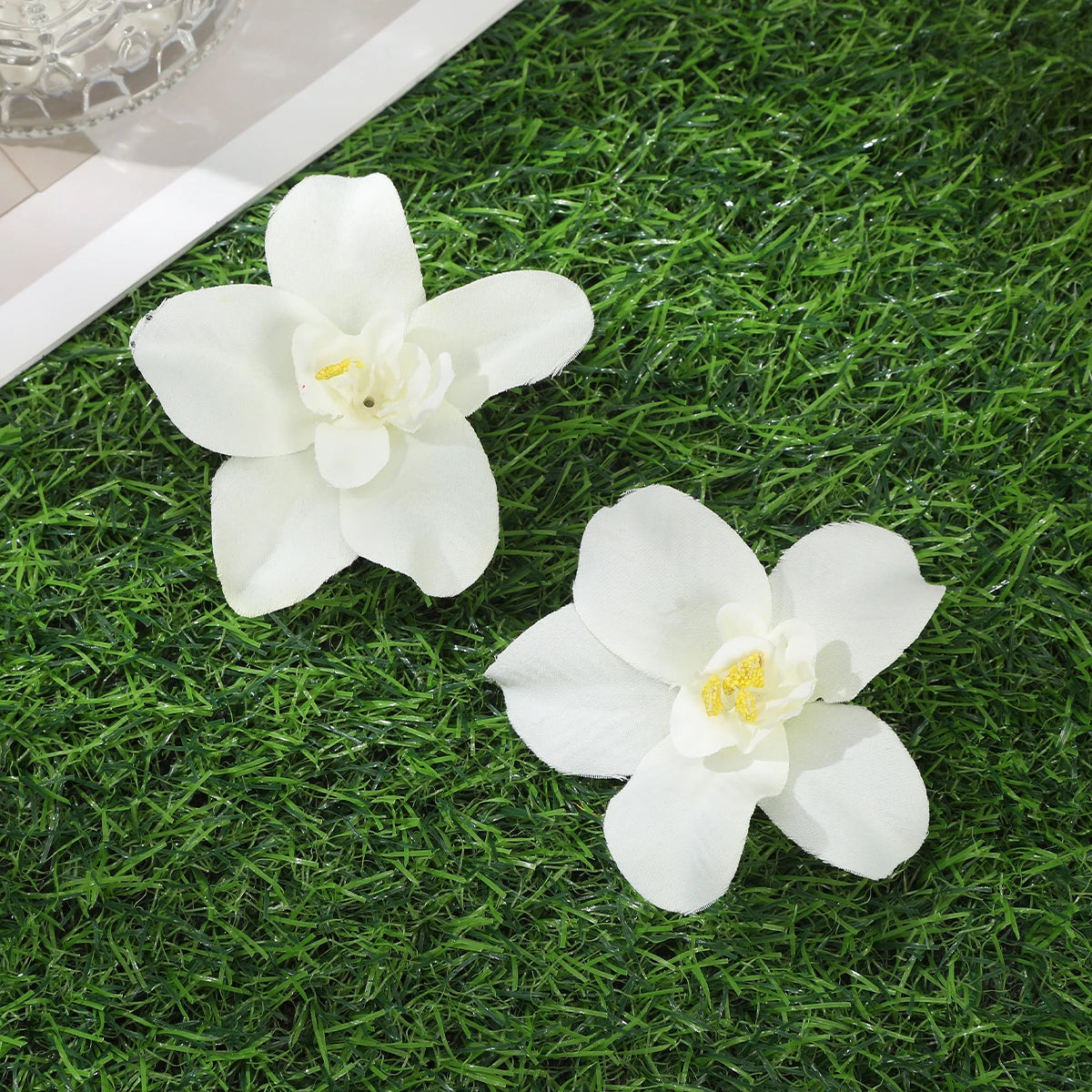 AWAYTR Cattleya Flowers Hairpin Artificial Floral Hair Clips Valentine Headwear Girl Hair Accessories Mother's Day Gift