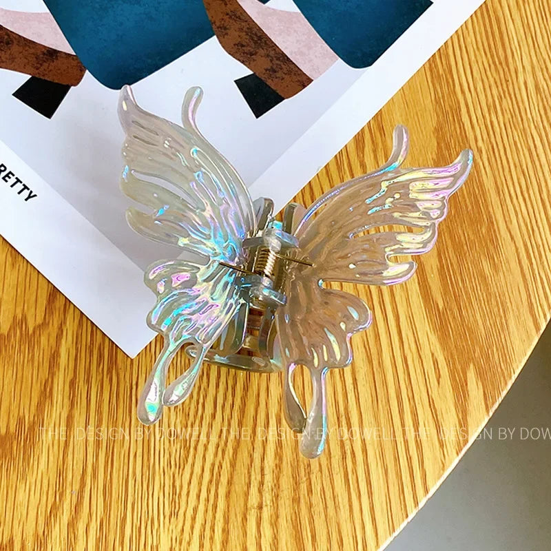 UXSL Pinces à cheveux papillon colorées pour femmes, grandes pinces à cheveux géométriques, accessoires de mode