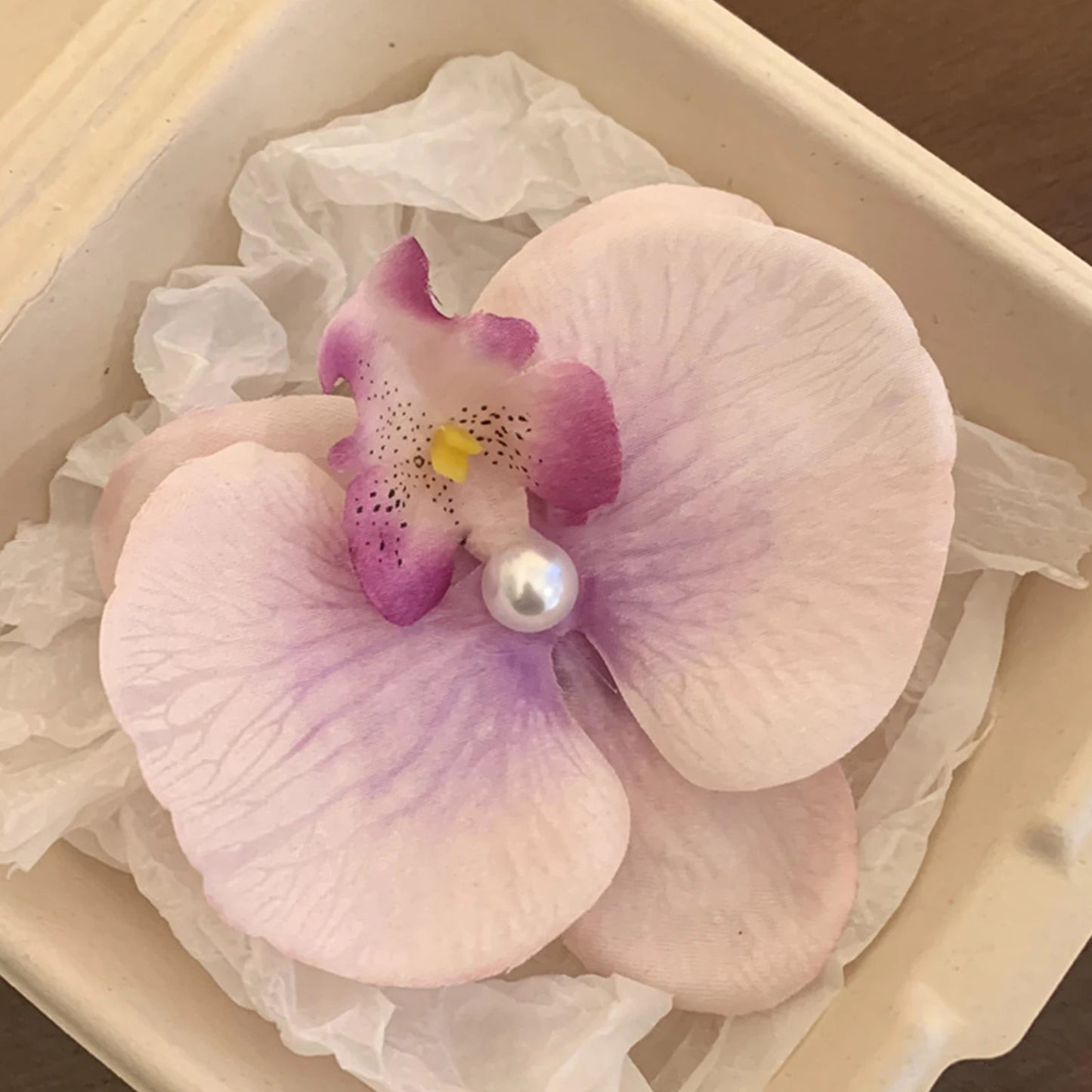 Cute Elegant Orchid Hair Clip For Woman Artificial Flower Hairpins Wedding Party Hair Accessories Gifts