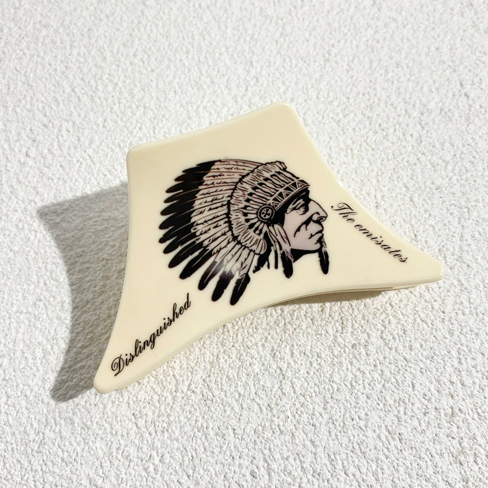 Pince à cheveux en plastique pour femme, motif géométrique irrégulier, cerise, ananas, chat, imprimé, fruits, accessoires de fête