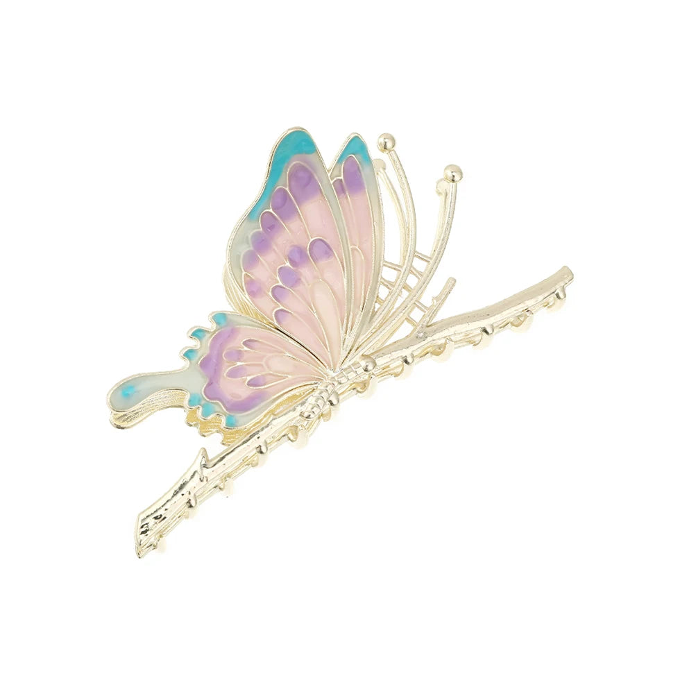 Fashion Butterfly Hair Clip Geometric Hair Claw Grab Metal Hair Accessories For Women Trendy Headwear