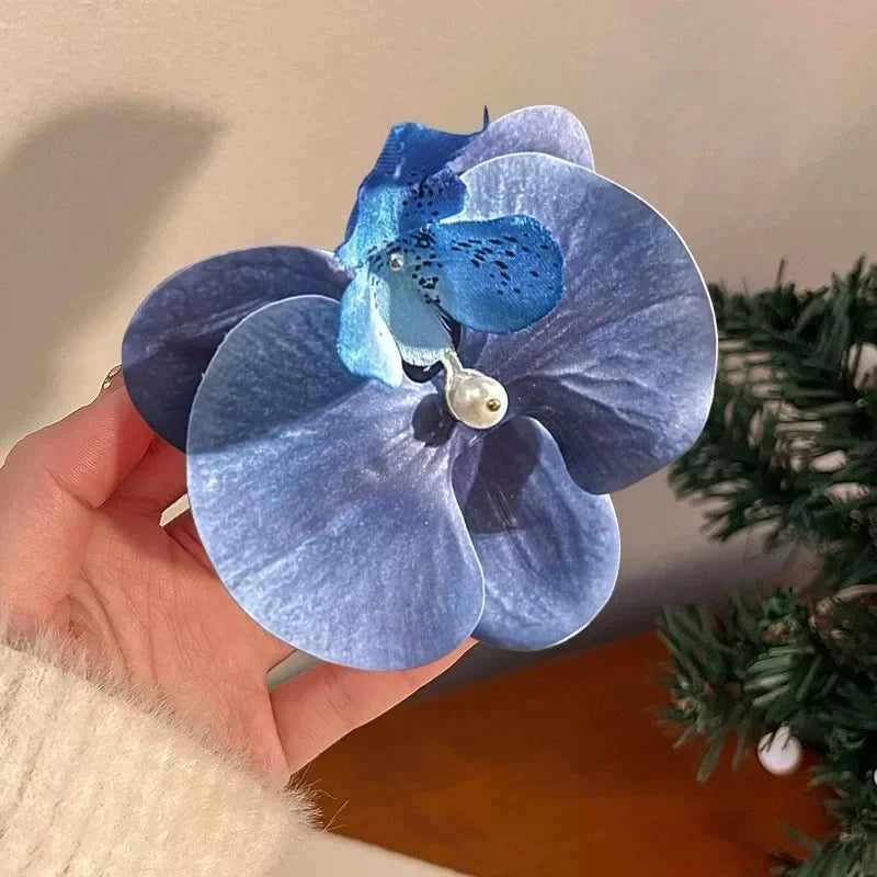 Bohemian, Atmospheric, Butterfly Orchid Edge Clip, Gripper Clip, Photography, Flower Shape, Headwear and Hair Accessories
