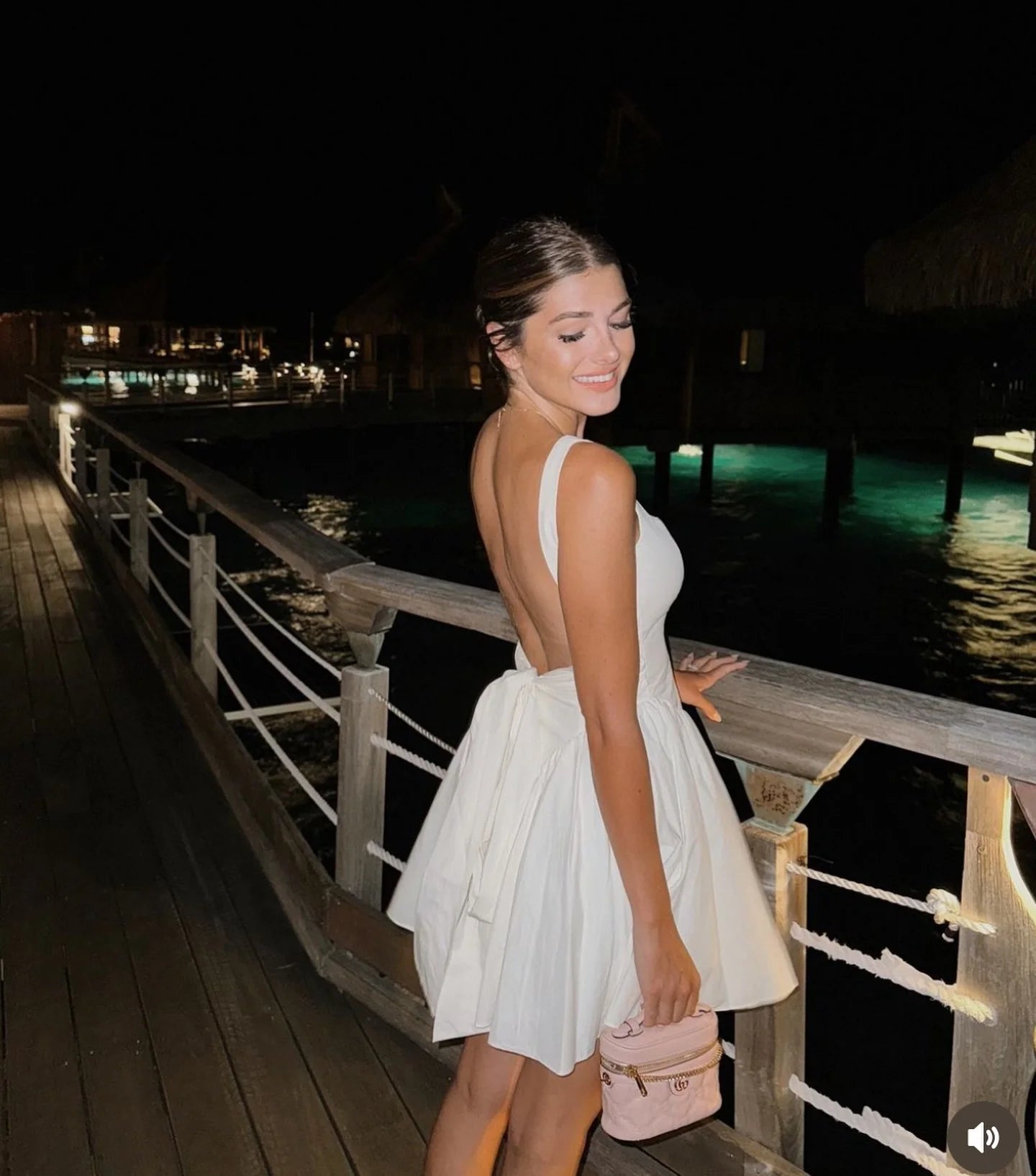Suninheart Summer Sexy Square Collar Backless Party Dresses Mini White Drape A Line Night Date Dress Big Bow Women New In Dress