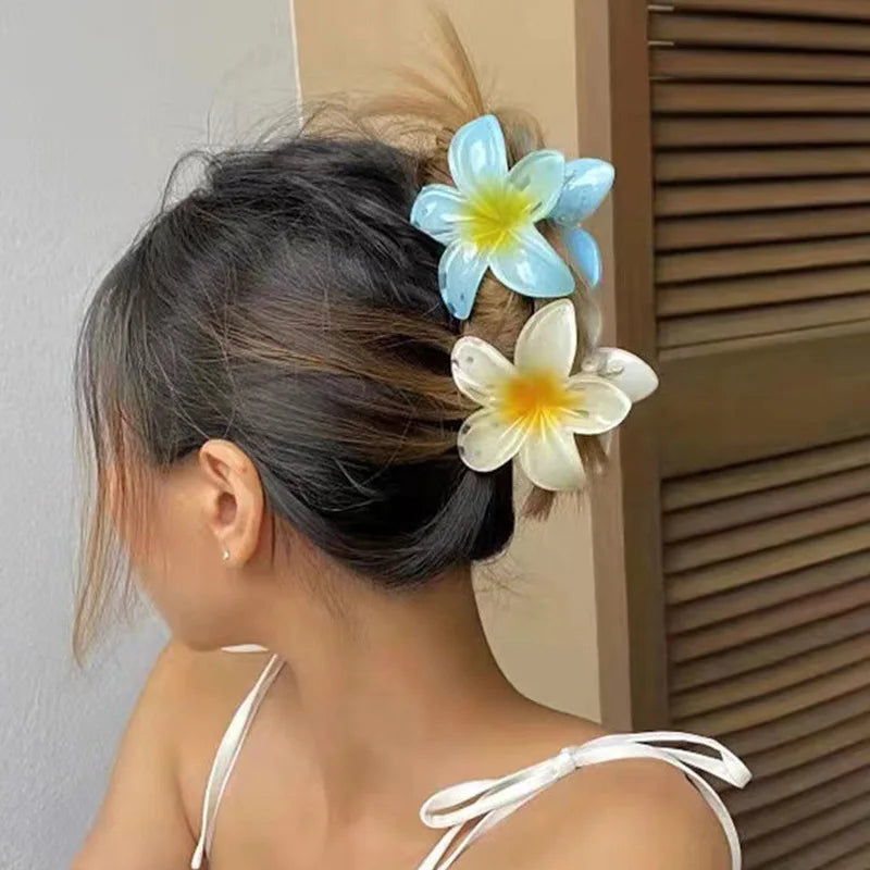 Fashion Flower Hair Clips For Women Bohemia Large Hair Claw Clamp Hairpins Barrettes Girls Beach Hair Accessories Headwear Gifts