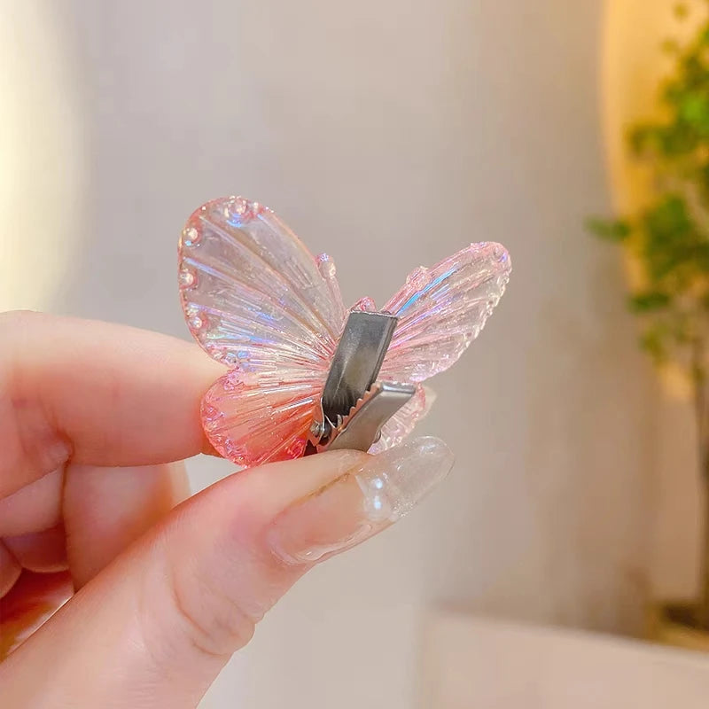 Pinces à cheveux papillon transparentes pour femmes, élégantes, pour coiffure de fée, pour filles, mignonnes, à faire soi-même, accessoires pour cheveux