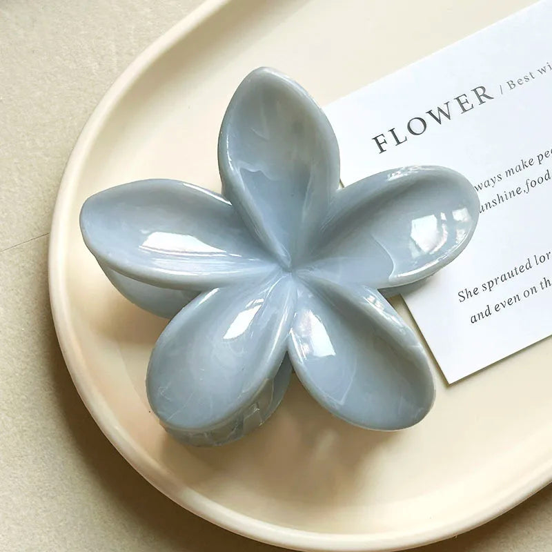 Sweet Flower Hair Claw Clips Hawaiian Flower Shark Hair Clamp Barrettes Headwear For Women Hair Accessories Beach Headwear Gifts