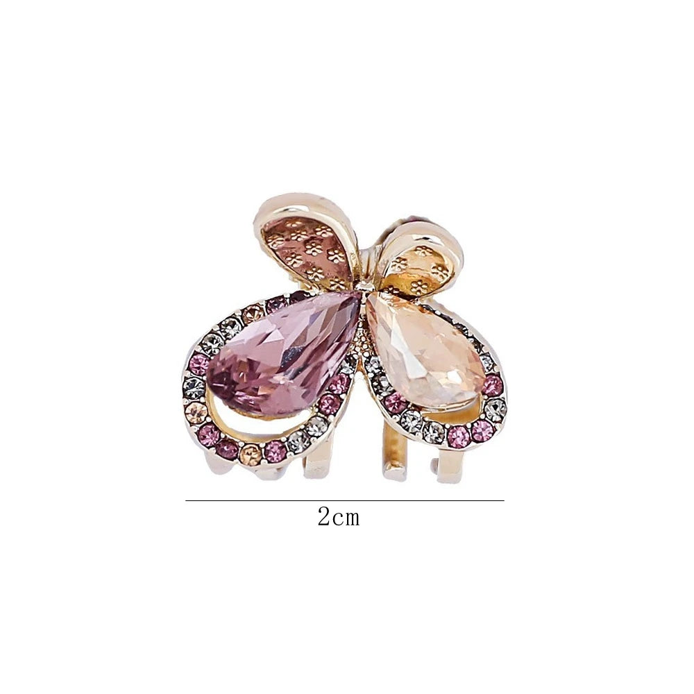 New Alloy Rhinestone Butterfly Bangs Hairpin Ponytail Hair Clip Elegant Hair Crab Delicate Hair Accessories