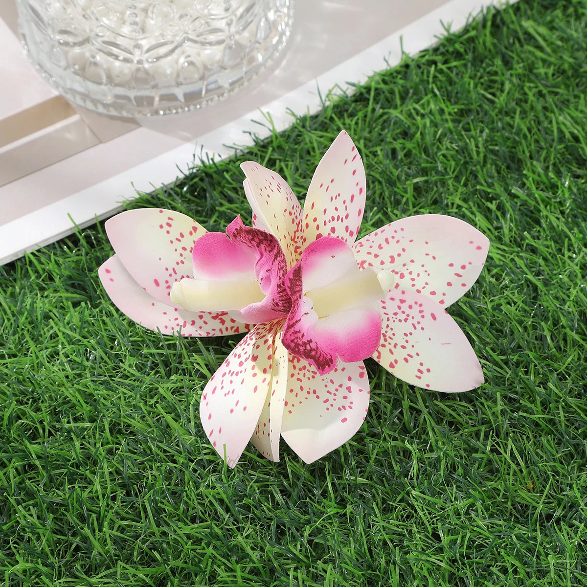 AWAYTR Cattleya Flowers Hairpin Artificial Floral Hair Clips Valentine Headwear Girl Hair Accessories Mother's Day Gift