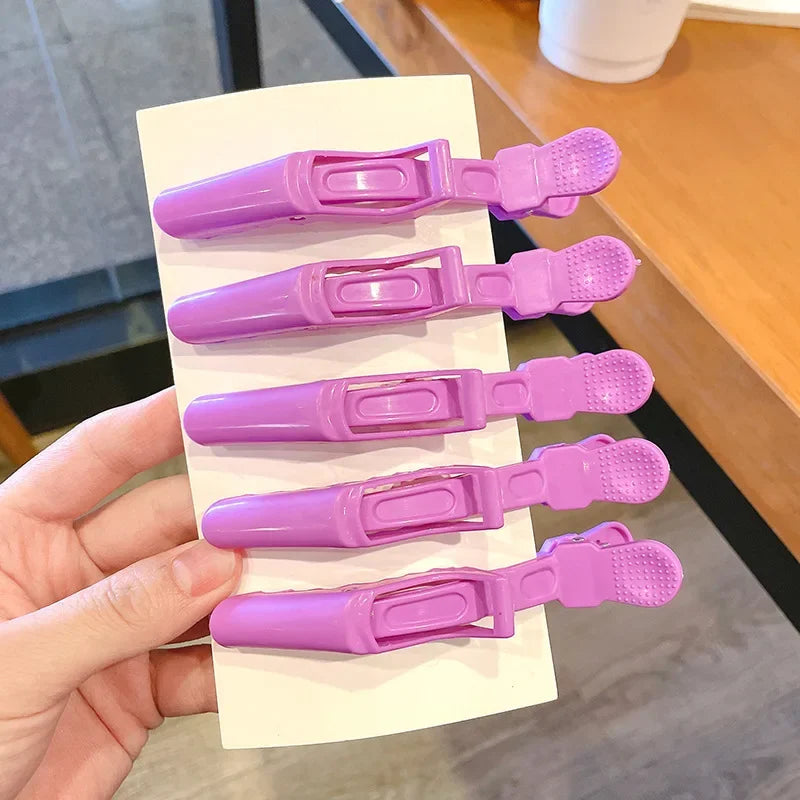5pcs Colorful Alligator Hair Clips Clamps Hairdressing Professional Salon Hair Grip Crocodile Hairpins Hair Barber Accessories