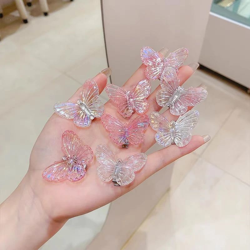 Pinces à cheveux papillon transparentes pour femmes, élégantes, pour coiffure de fée, pour filles, mignonnes, à faire soi-même, accessoires pour cheveux