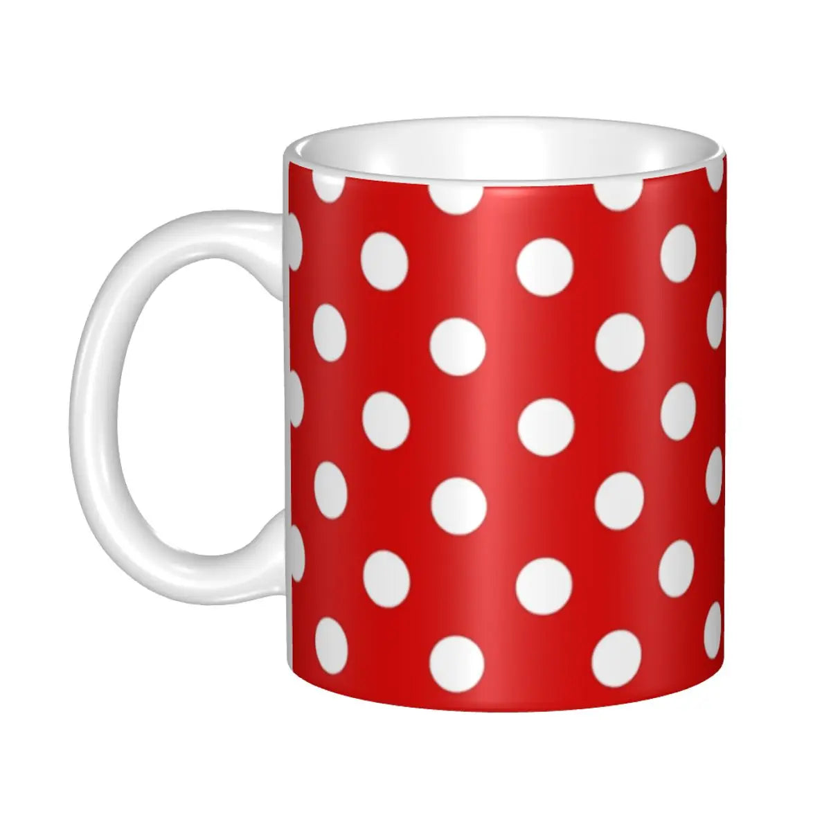 Cartoon Minnie Red Pink Coffee Mugs DIY Custom Polka Dot Bow Mouse Ceramic Mug Cup Creative Present