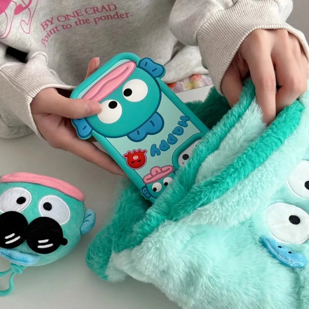 Sanrios Anime Hangyodon Kawaii Phone Case For Iphone 16 15 14 13 12 Pro Max Cartoon Originality Mobile Phone Shell Accessories
