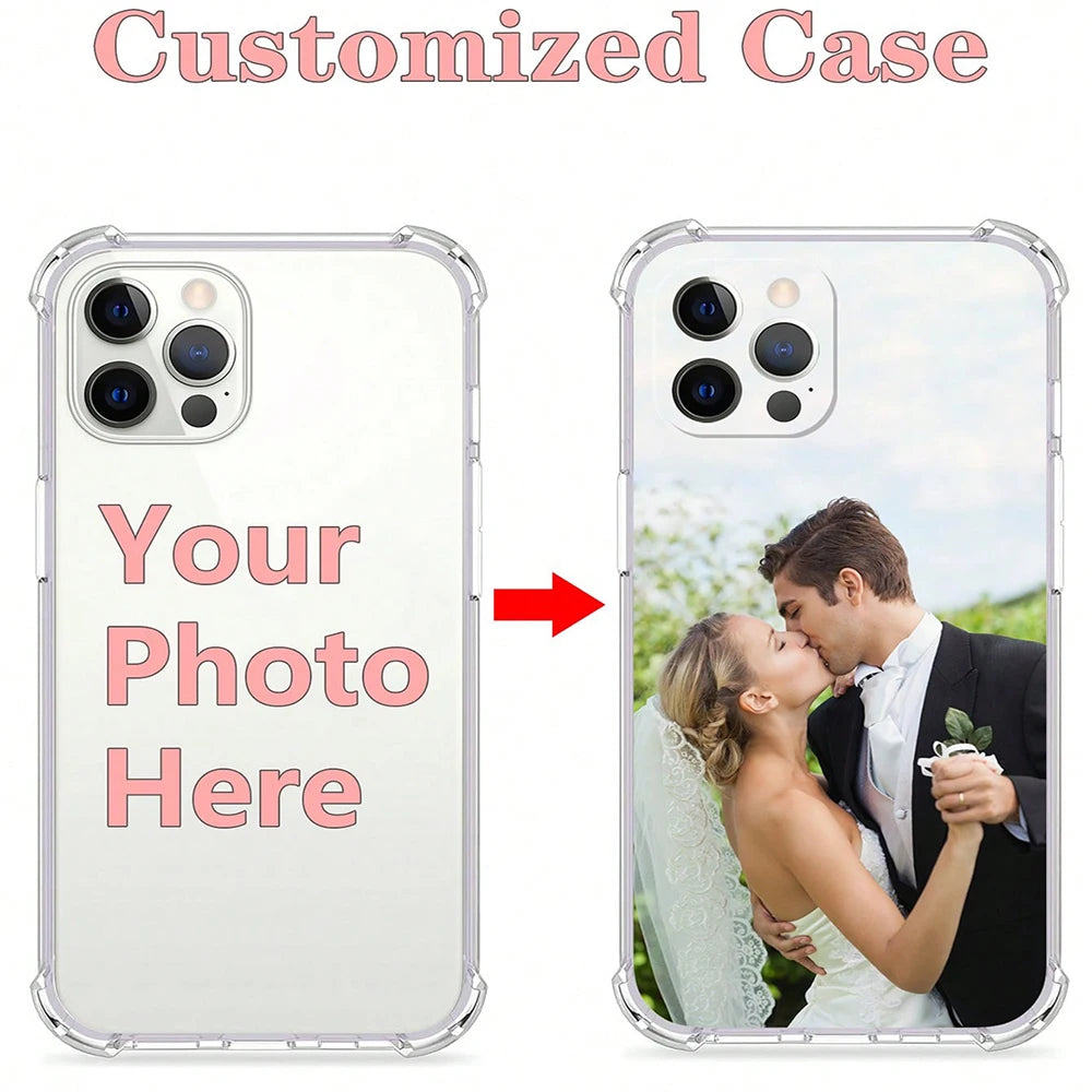 DIY photo customized shockproof phone case For iPhone 16 16e 15 14 13 12 11 Pro Max Mini SE 2020 2022 XS XR 6s 7 8 Plus cover