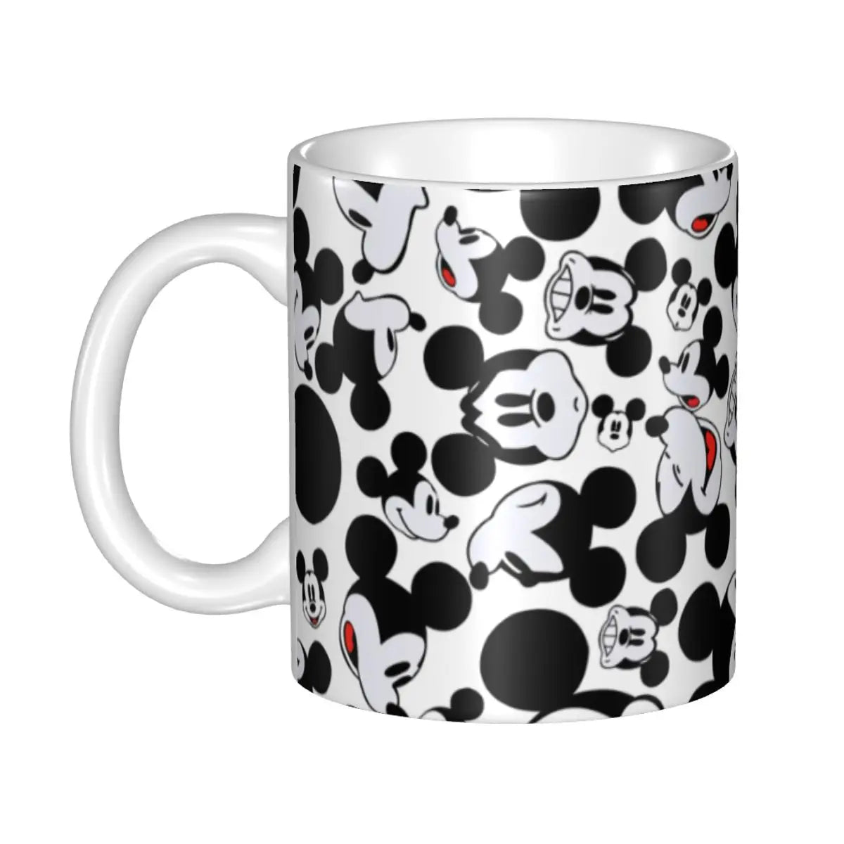 Cartoon Minnie Red Pink Coffee Mugs DIY Custom Polka Dot Bow Mouse Ceramic Mug Cup Creative Present
