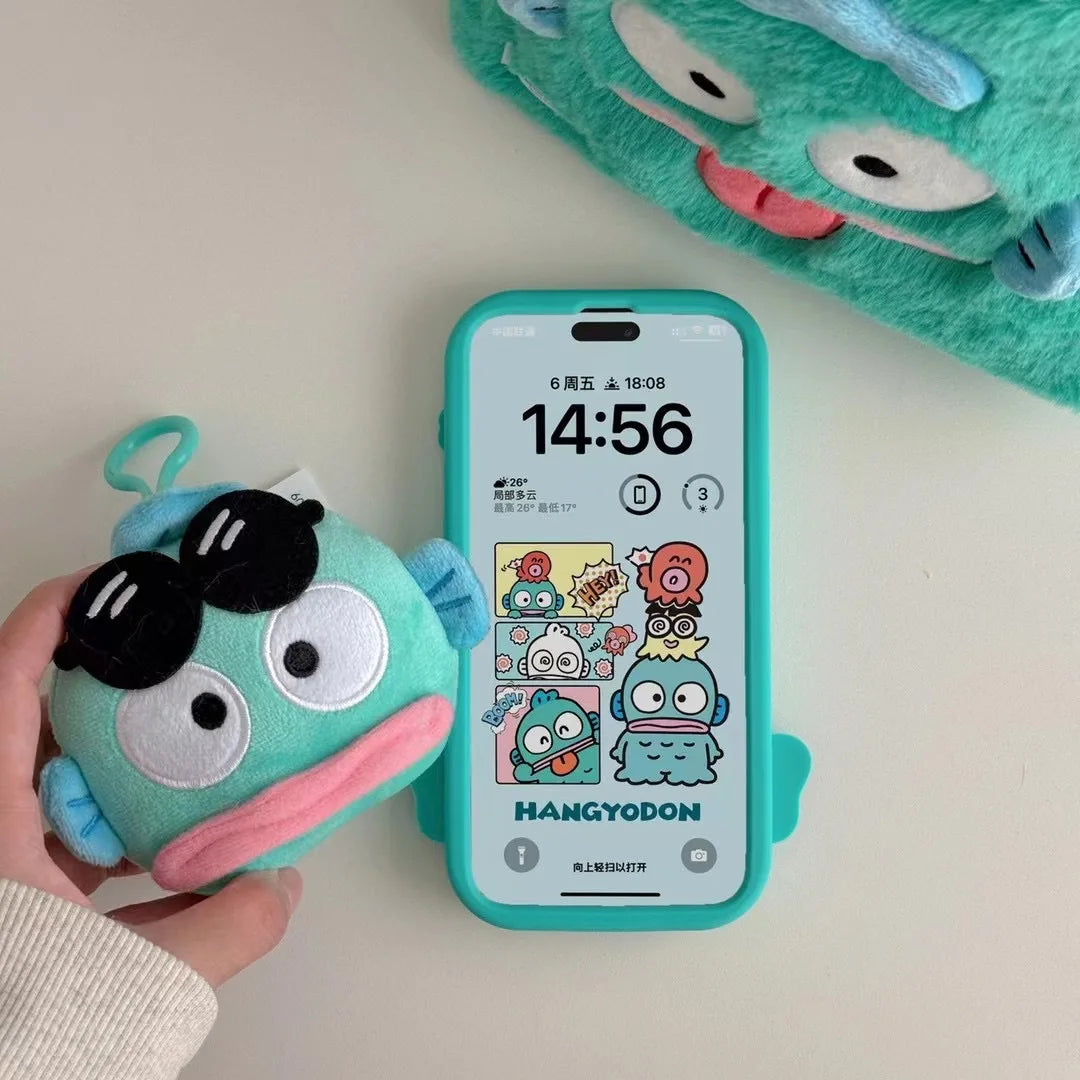 Sanrios Anime Hangyodon Kawaii Phone Case For Iphone 16 15 14 13 12 Pro Max Cartoon Originality Mobile Phone Shell Accessories
