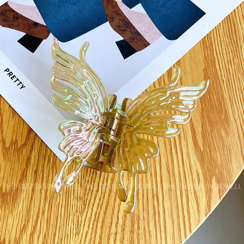 UXSL Pinces à cheveux papillon colorées pour femmes, grandes pinces à cheveux géométriques, accessoires de mode