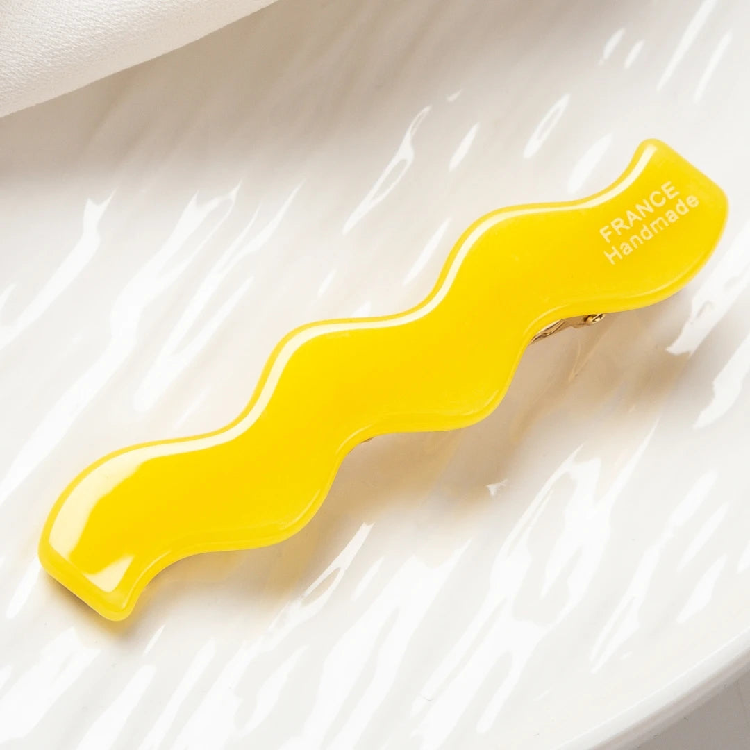 Prettyou Hairpins 6.5cm Hair Clips Wave Shaped Summer Side Clips Acetate Alligators for Girls Hair Accessories