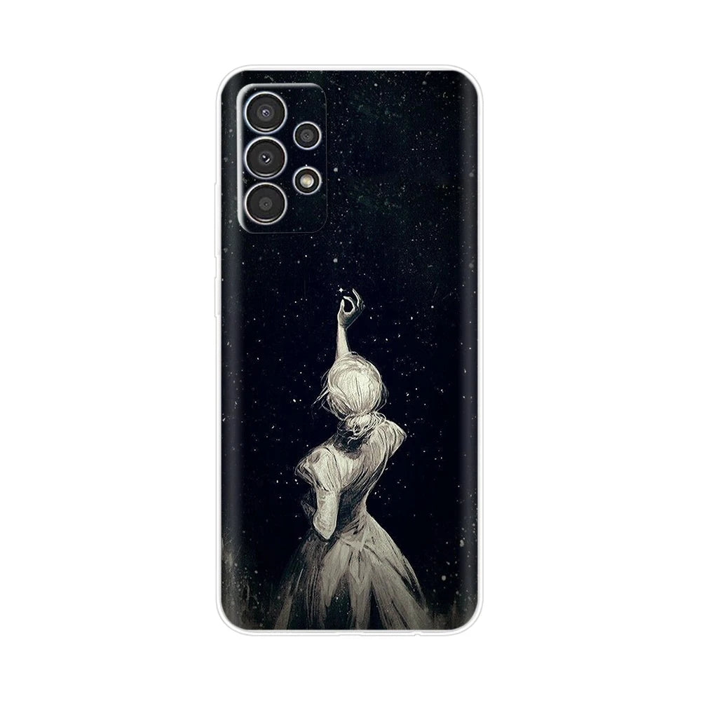 For Samsung Galaxy A13 4G Phone Case Fashion Cute Pattern Flower Silicon Soft TPU Case For Samsung A13 A 13 GalaxyA13 Back Cover